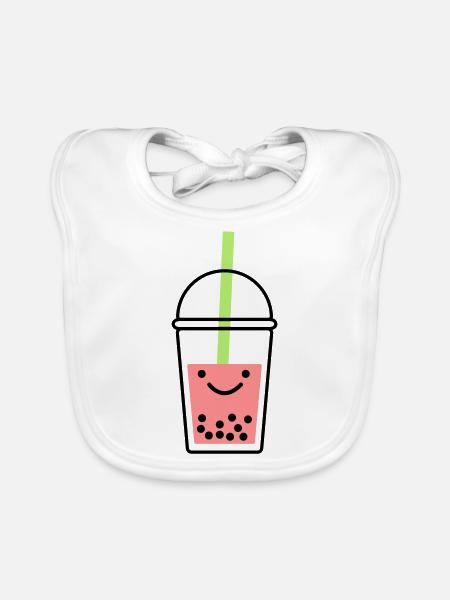 Bubble Tea - Bavoir bio Bébé - blanc - Devant