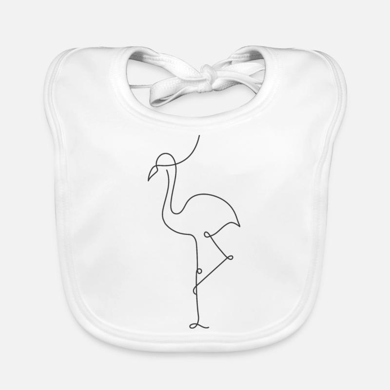 Storch - Baby Bio-Lätzchen - Weiß