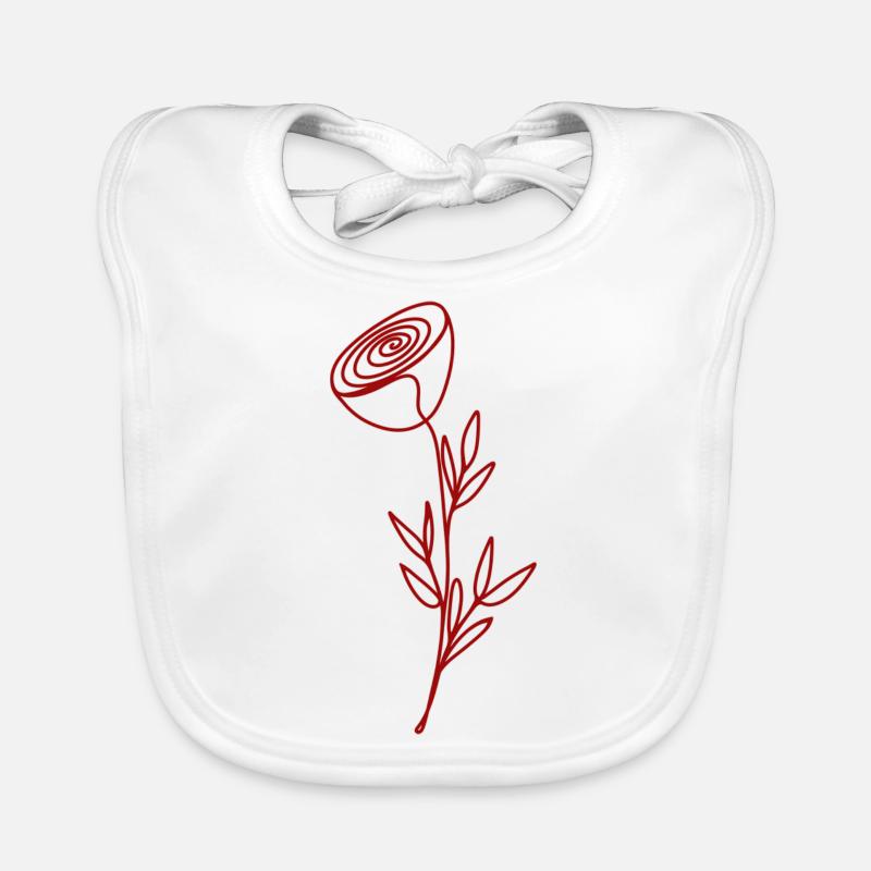 Rote Rose Baby Bio-Lätzchen