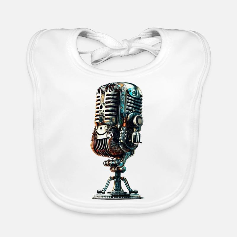 Microphone Organic Baby Bibs