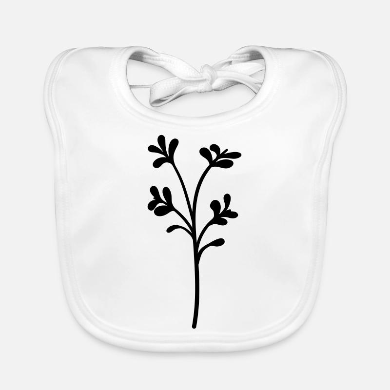 simple Wildblume Baby Bio-Lätzchen