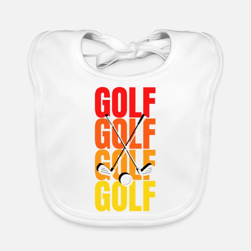 Golf Art : Vibration du club de golf - Bavoir bio Bébé - blanc