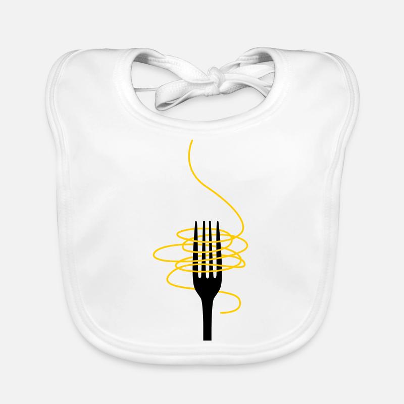 Fourchette aux spaghettis Bavoir bio Bébé