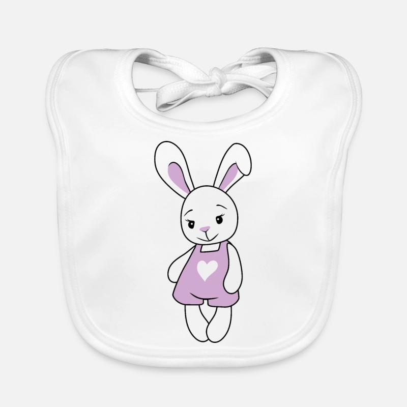 Lapin mignon de dessin animé Bavoir bio Bébé