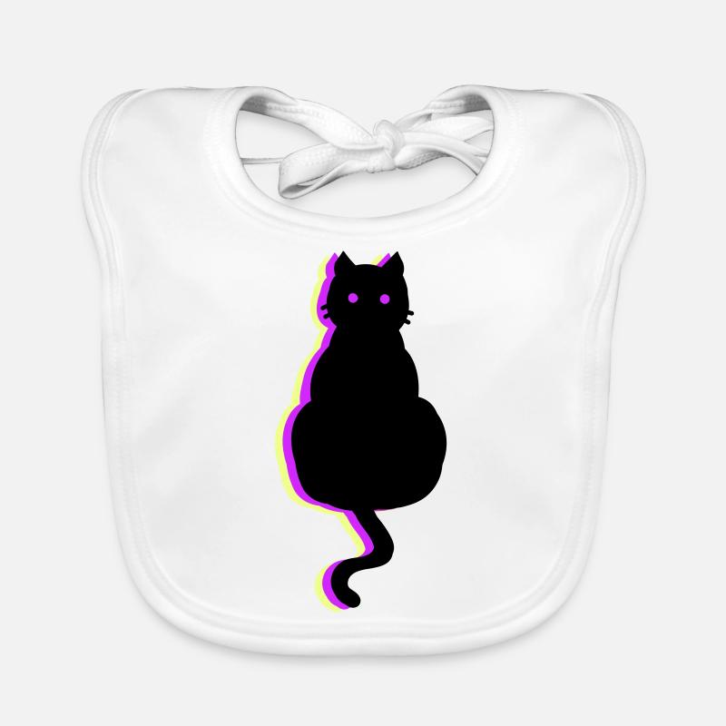 Glow Cat Pink Organic Baby Bibs