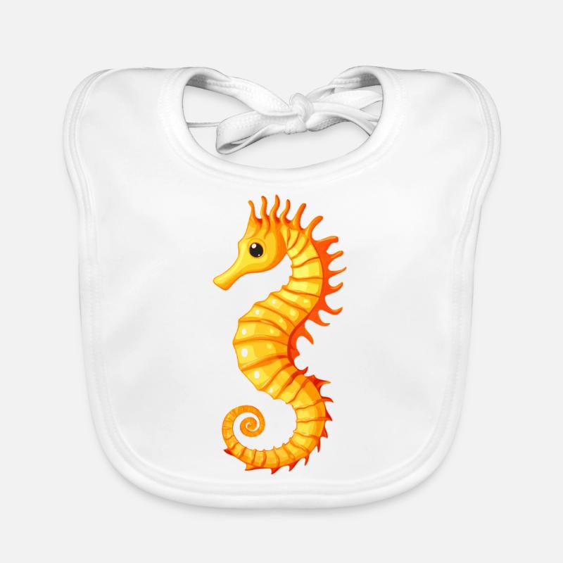 Seepferdchen Baby Bio-Lätzchen