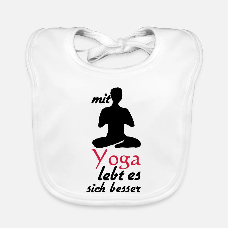 Yoga Leben Sprüche Geschenk Baby Bio-Lätzchen