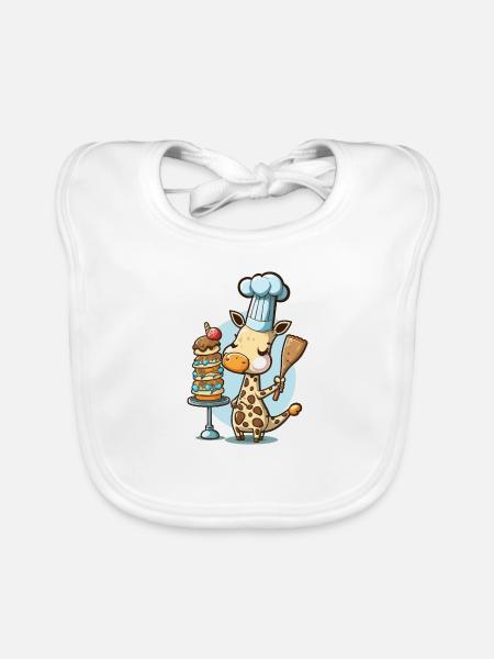 Cuisson à la commande - Bavoir bio Bébé - blanc - Devant