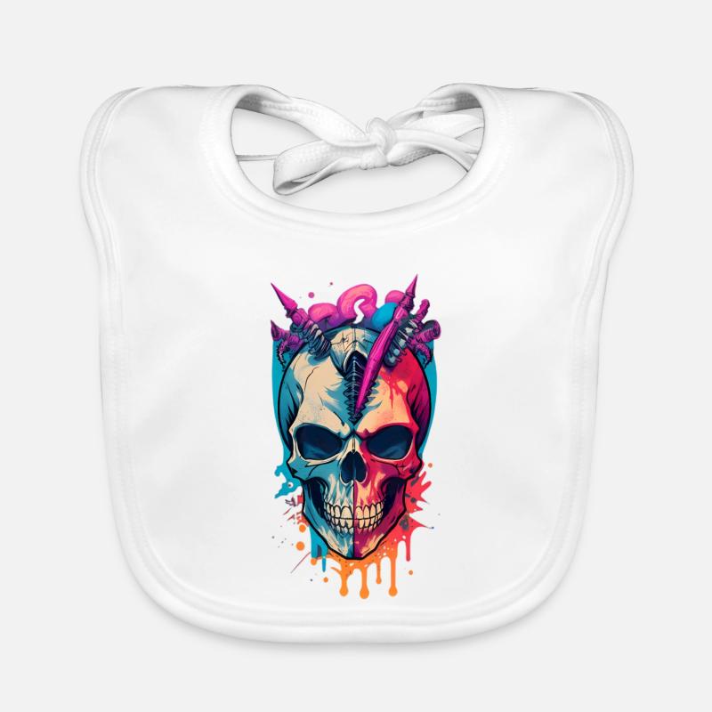Skull Organic Baby Bibs