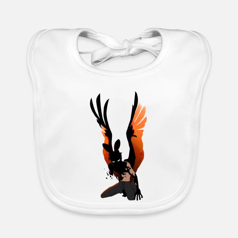 Flame Wing Warrior Figure Organic Baby Bibs