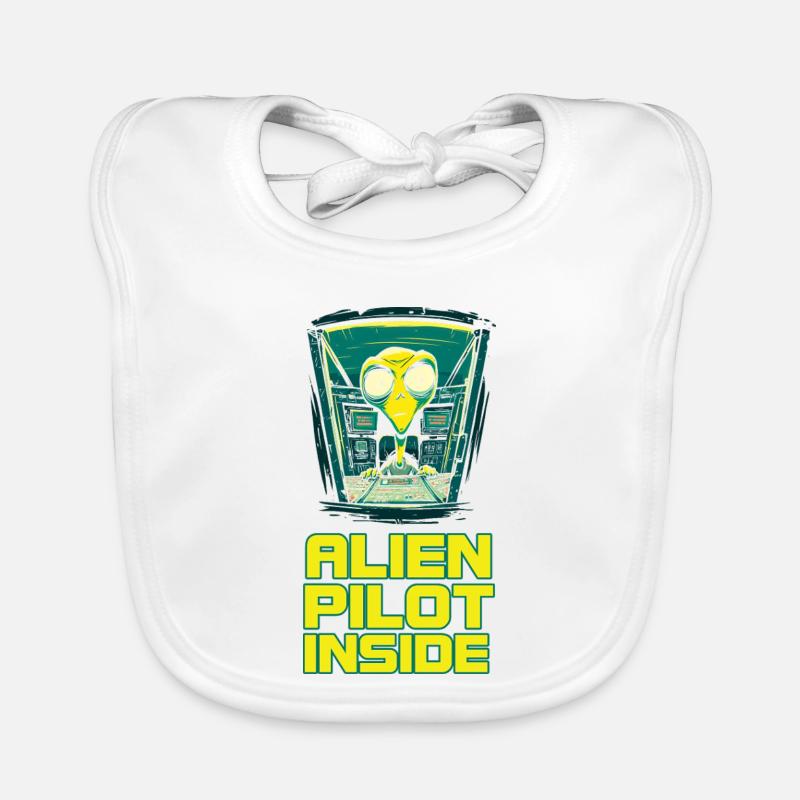 Alien on Board Baby Bio-Lätzchen