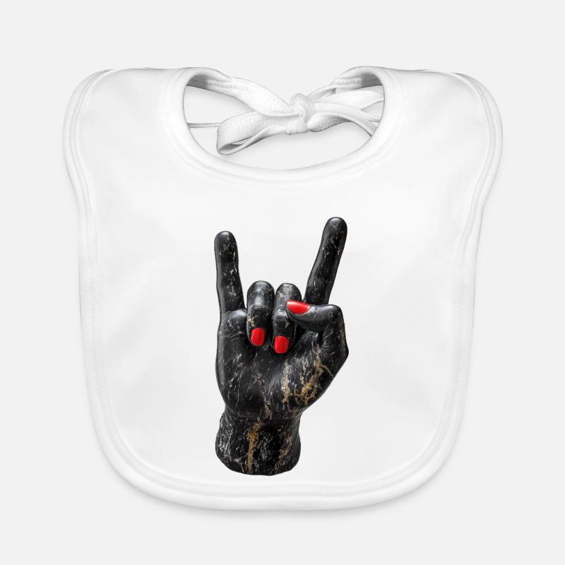 Rockhand Marble Print Organic Baby Bibs