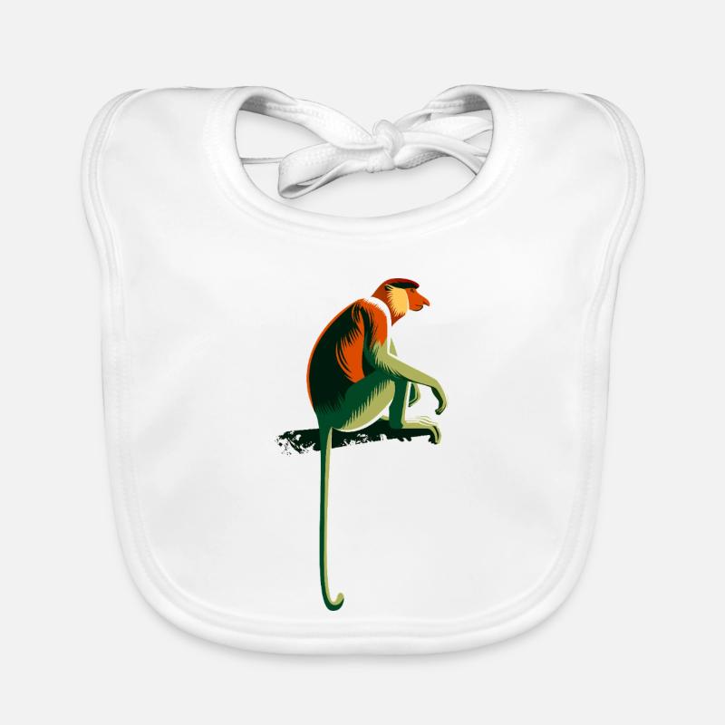 Singe trompide Bavoir bio Bébé