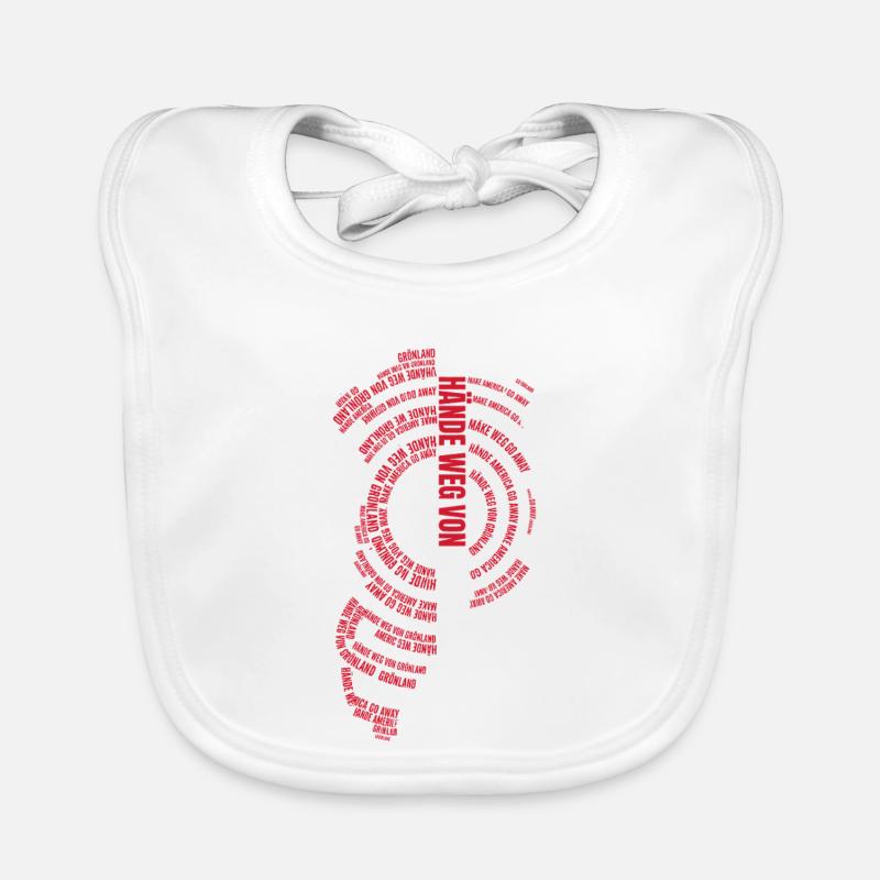 Hands off Greenland Statement Organic Baby Bibs
