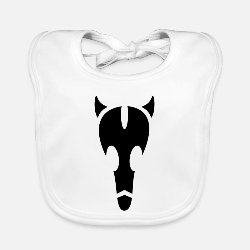 Alien Stier Schädel Baby Bio-Lätzchen