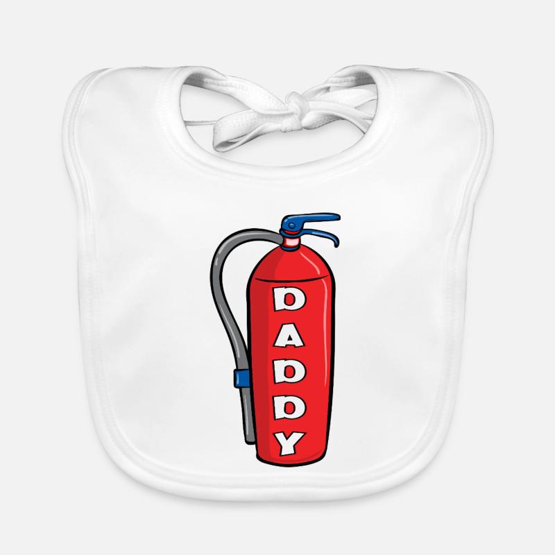 Fire Extinguisher Dad Organic Baby Bibs