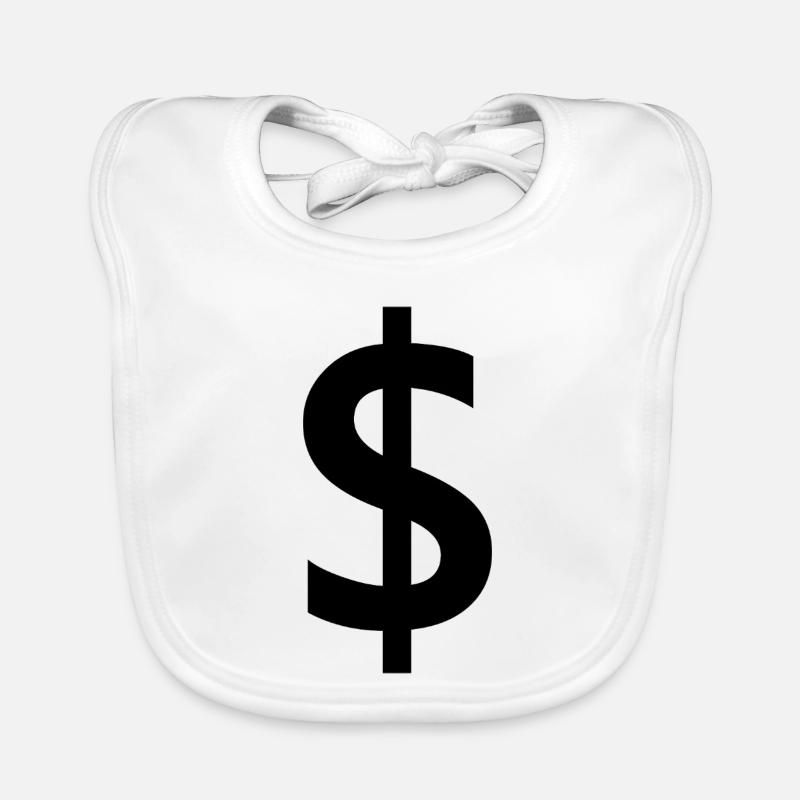 Dollar sign Organic Baby Bibs