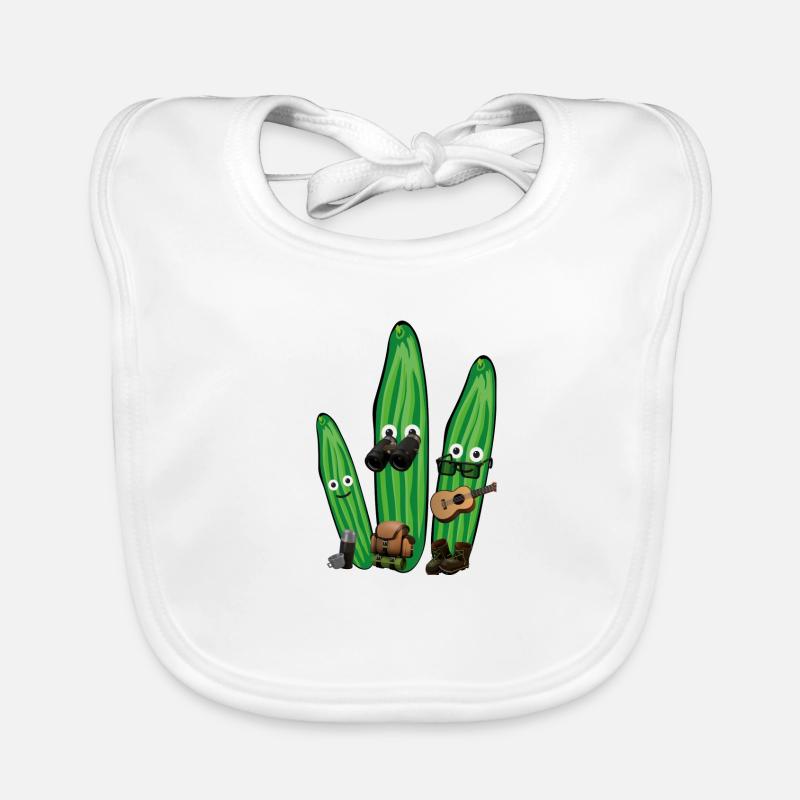 Hiking, hikers, cucumbers, trio, camping Organic Baby Bibs