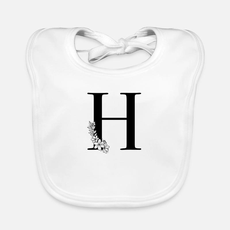 Lettre H Bavoir bio Bébé
