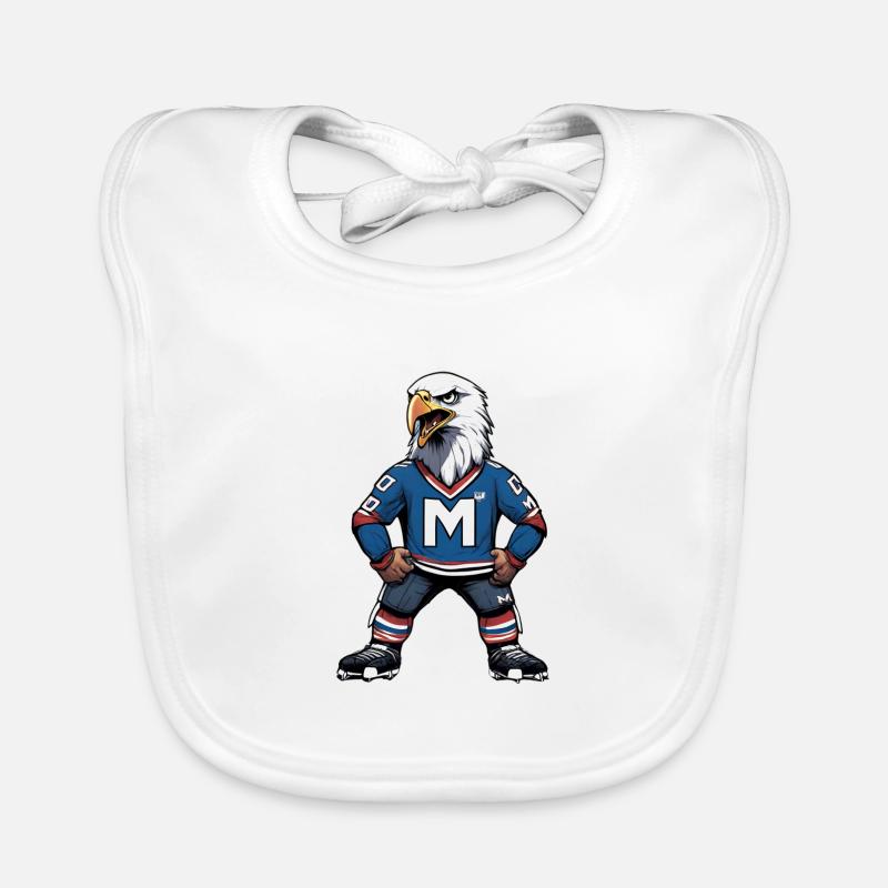 Proud eagle with letter M Organic Baby Bibs
