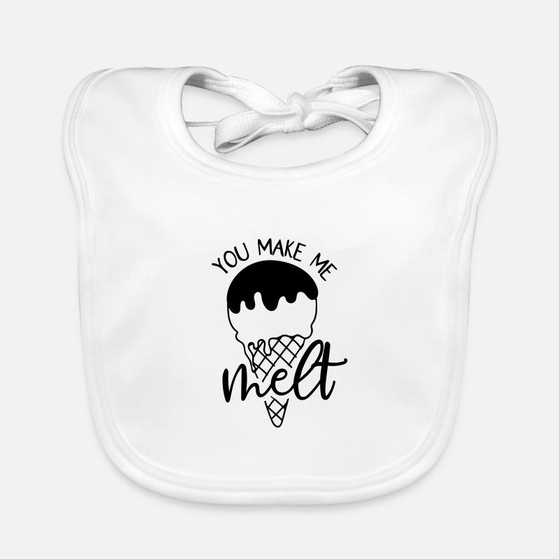 COOL ICE CREAM SUMMER COLD ICE CREAM PARLOR ICE CREAM CONE DELICIOUS MOTIF Organic Baby Bibs