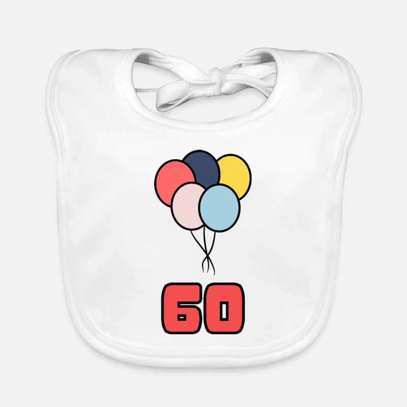 60. 60 ANS. 60e ANNIVERSAIRE. ANNIVERSAIRE 60 ANS. Bavoir bio Bébé