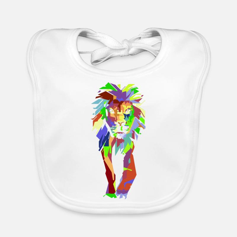Lion Pop Art Bavoir bio Bébé