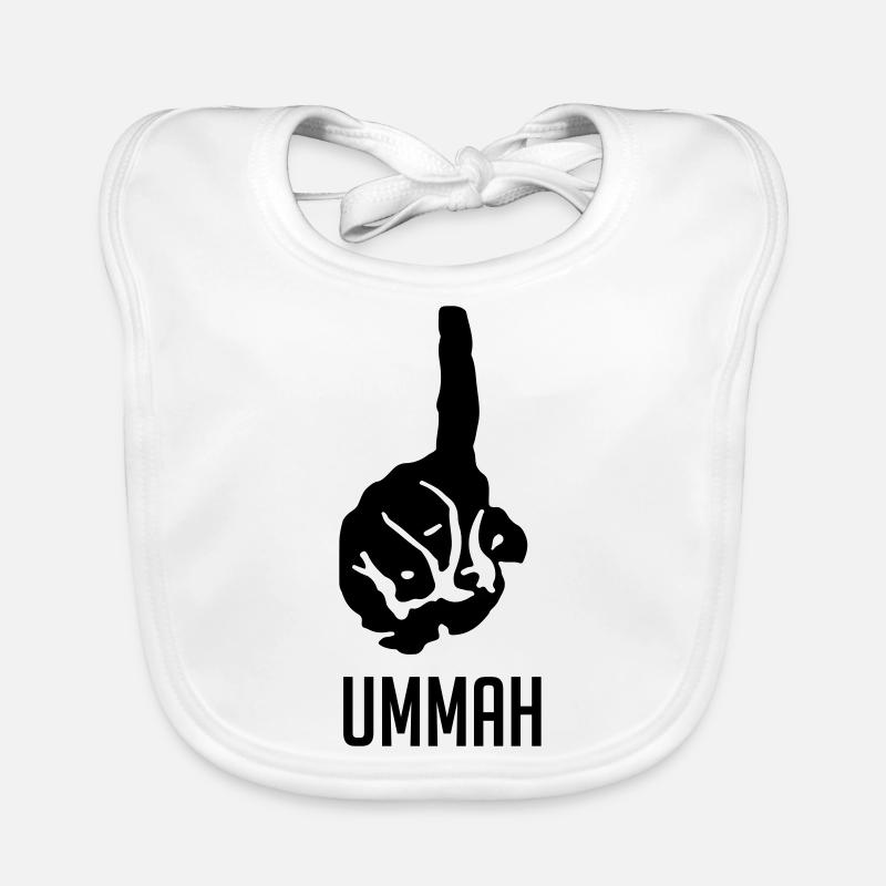 One Ummah Black - Baby Bio-Lätzchen - Weiß