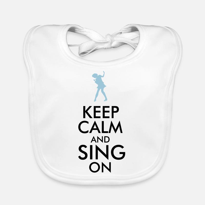 Restez calme et chantez Bavoir bio Bébé