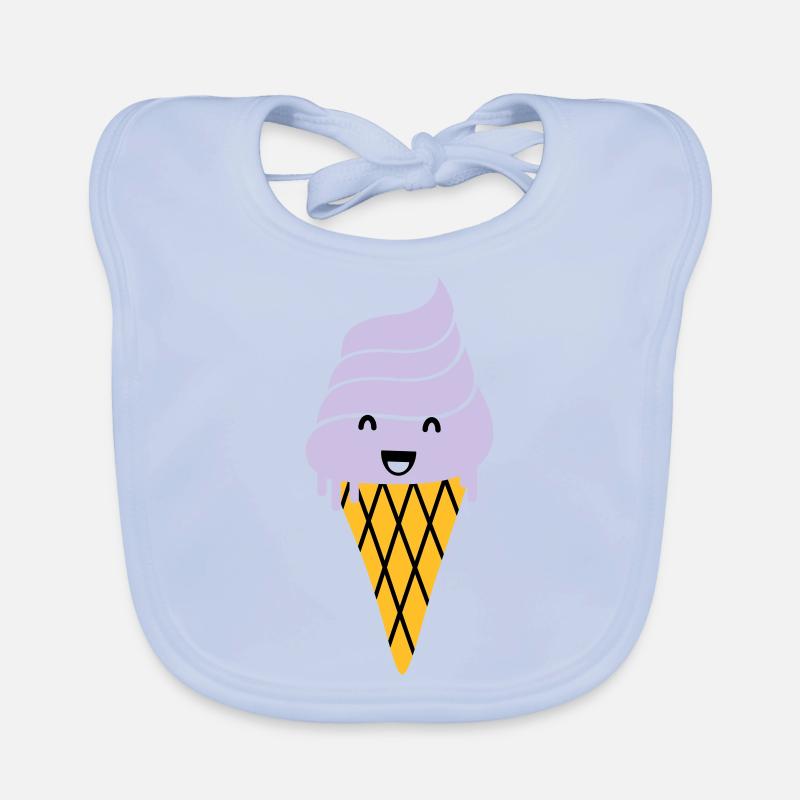 crème glacée - crème glacée de gaufre Bavoir bio Bébé