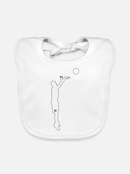 Basketballspieler - Baby Bio-Lätzchen - Weiß