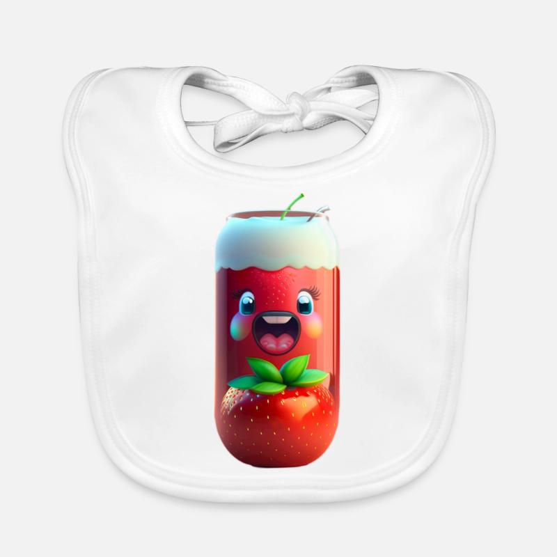 Erdbeer Drink Baby Bio-Lätzchen