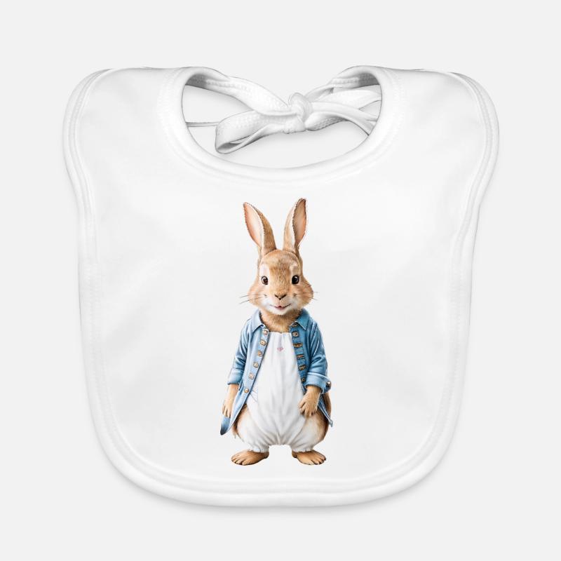 Mignon lapin marron 17 Bavoir bio Bébé