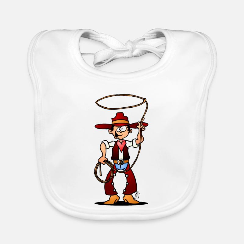 Cowboy avec un lasso Bavoir bio Bébé