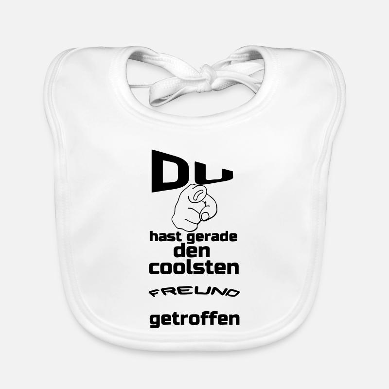 Coolster Freund Geschenk - Baby Bio-Lätzchen - Weiß