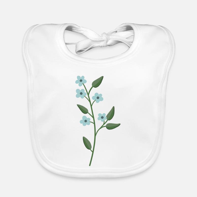 Blume hellblau Baby Bio-Lätzchen