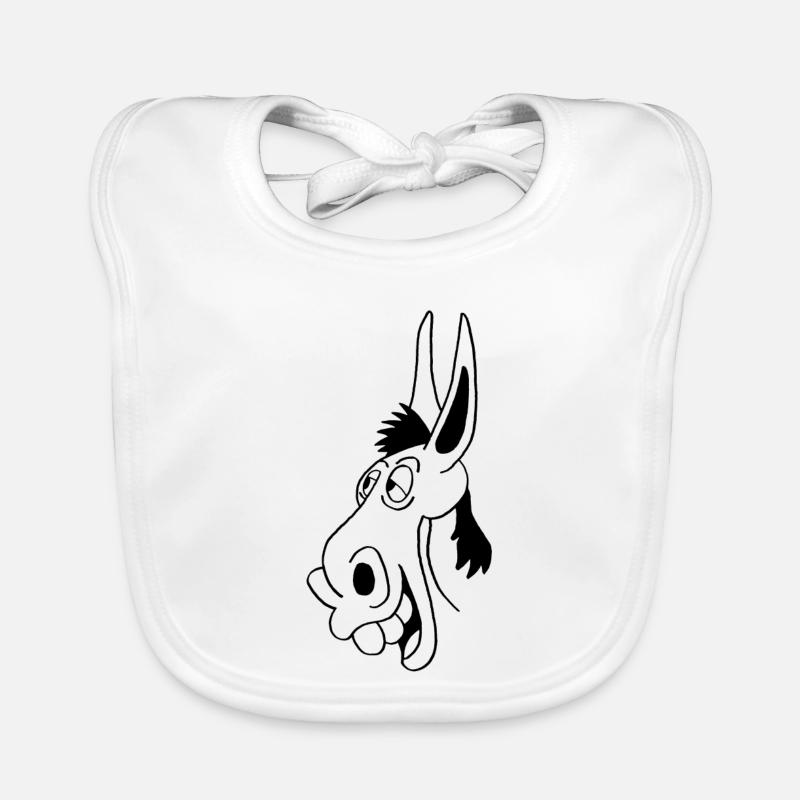 Schwarzer Esel Baby Bio-Lätzchen