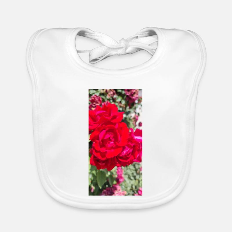 Red Rose Organic Baby Bibs