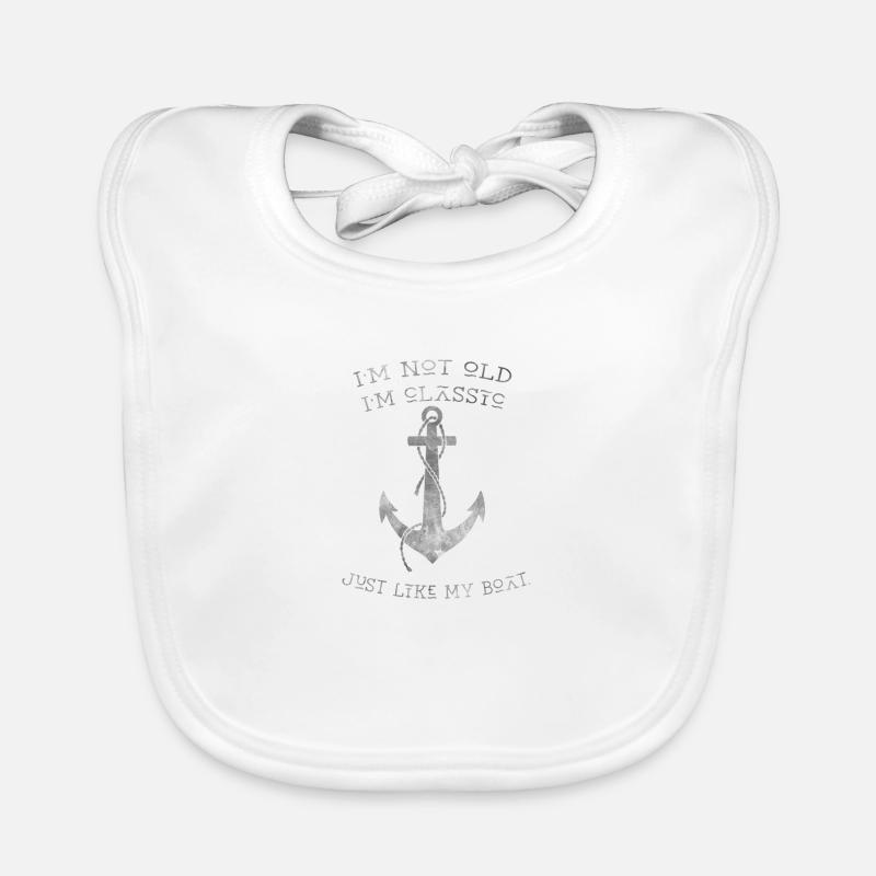 Je ne suis pas vieux, je suis classique comme mon bateau. Conception de l’ancrage Bavoir bio Bébé