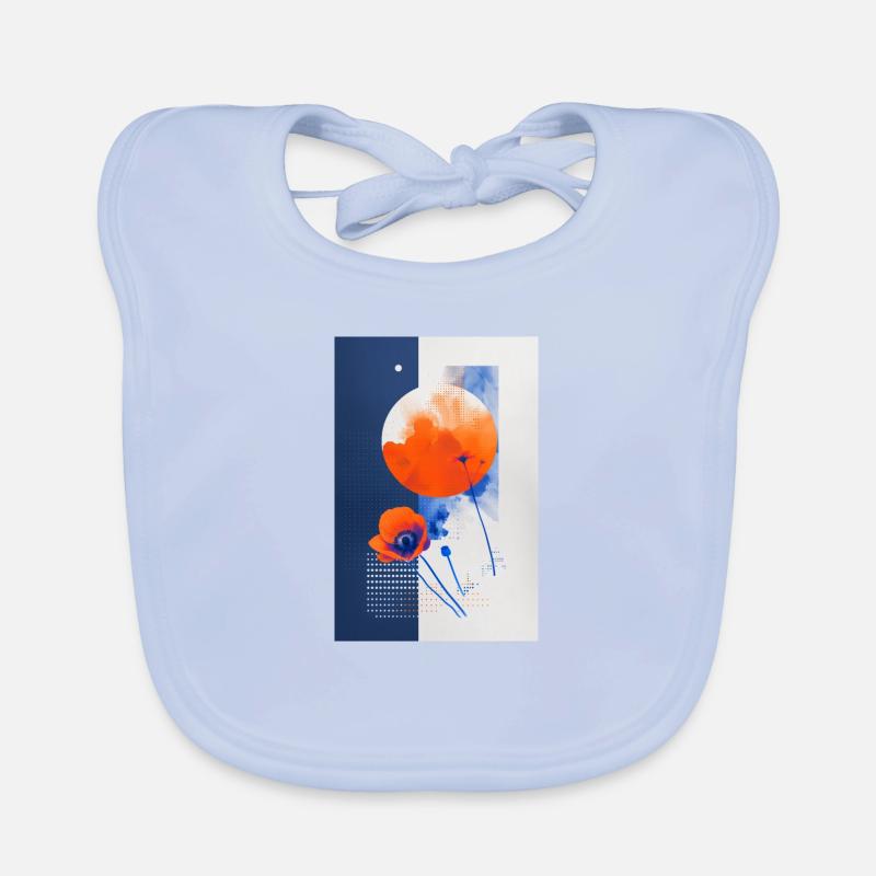 Mohnblume Baby Bio-Lätzchen