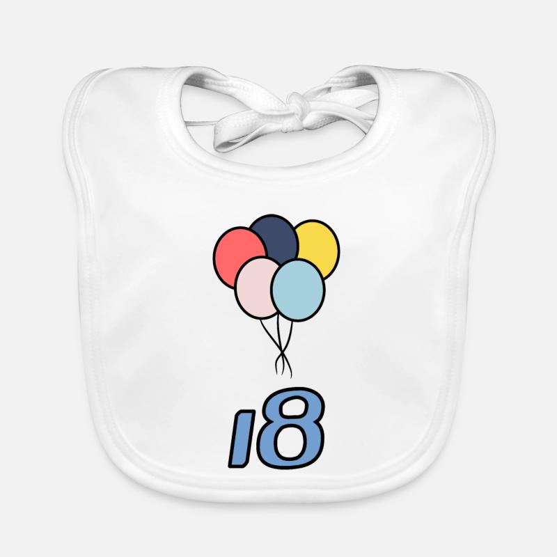 18. 18 ANS. 18e ANNIVERSAIRE. ANNIVERSAIRE 18 ANS. Bavoir bio Bébé
