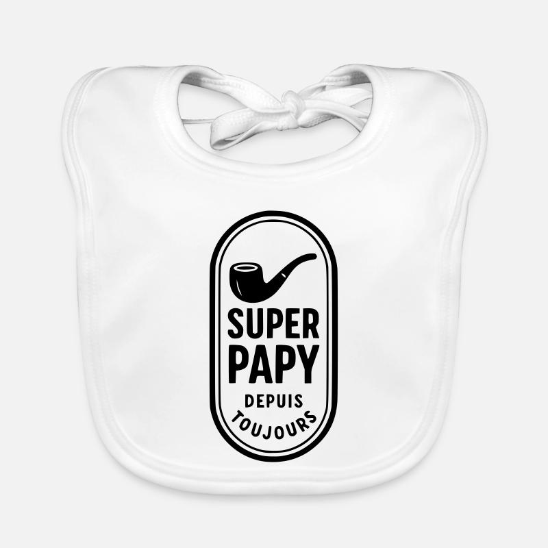 Super Opa seit immer - Baby Bio-Lätzchen - Weiß