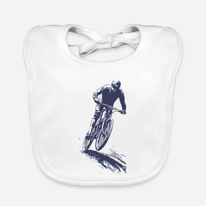 Silhouette de VTT en saut Bavoir bio Bébé