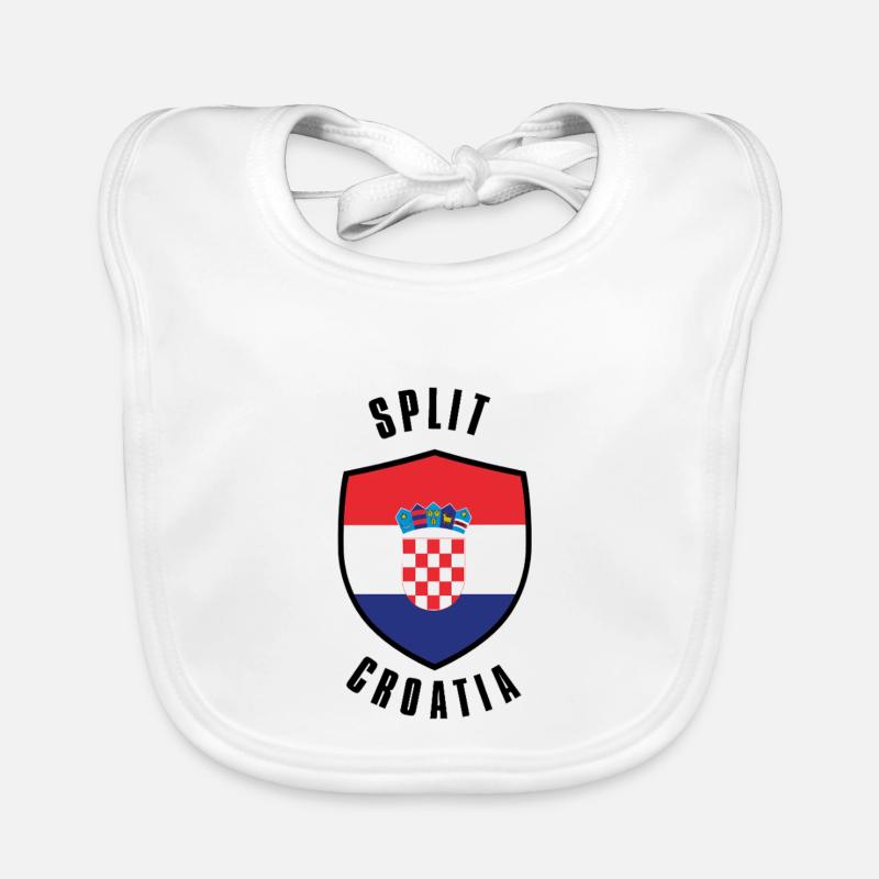 Bouclier de Croatie de Split Bavoir bio Bébé