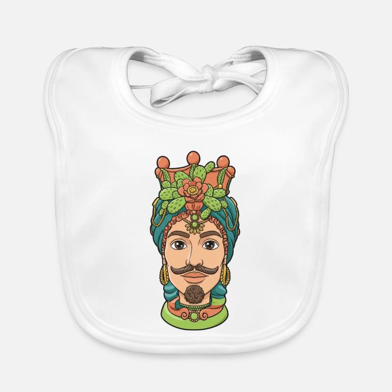 Moor's head man Sicily Organic Baby Bibs