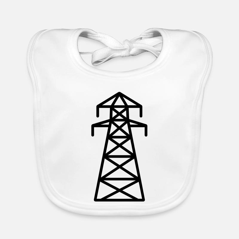 electricity pylon Organic Baby Bibs