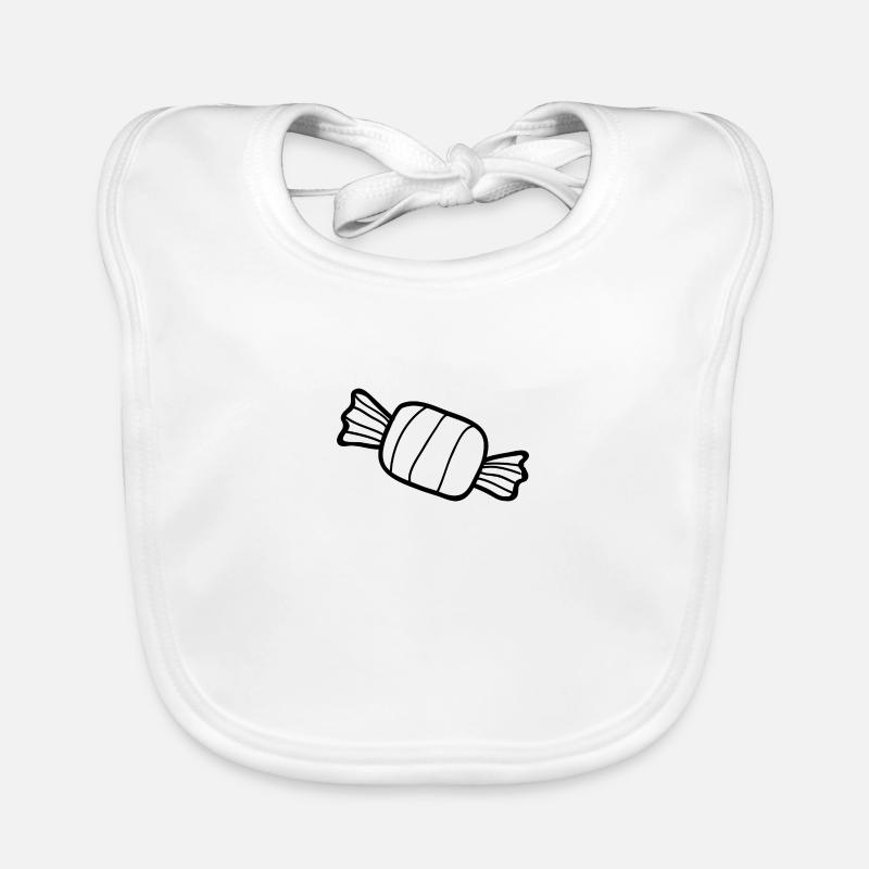 Candy sweets children drawing gift idea Organic Baby Bibs