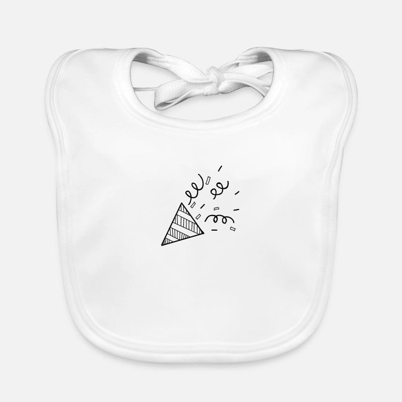 Icône de confettis - Bavoir bio Bébé - blanc