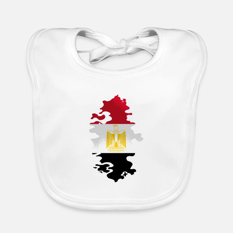 Egypte Drapeau Hurghada Afrique Drapeau Egyptien Bavoir bio Bébé