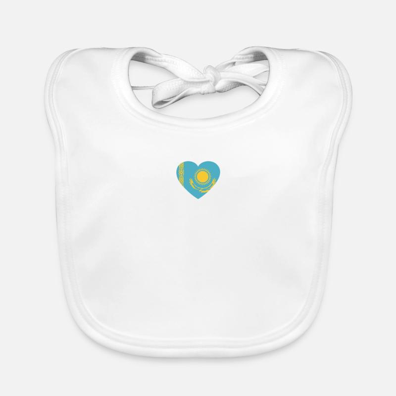 Drapeau du Kazakhstan Drapeau du Kazakhstan Bavoir bio Bébé